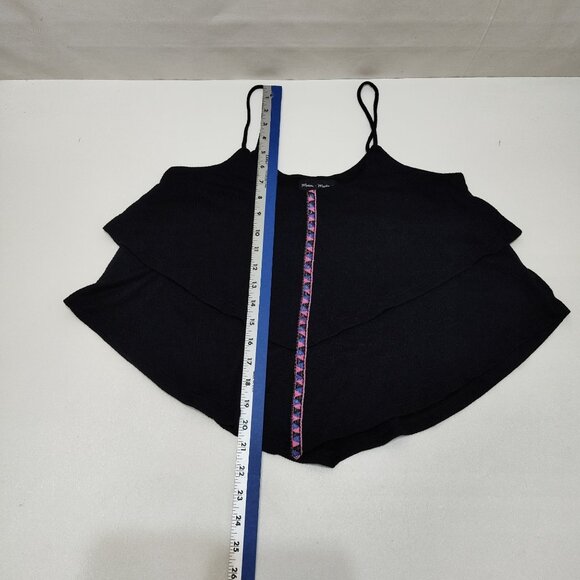 Mason + Mackenzie Double-Layer Tank Top Flowy Medium Boho Style Spaghetti Strap - Picture 9 of 9